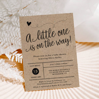 Rustic Baby Shower, Kraft, Gender Neutral Invitation