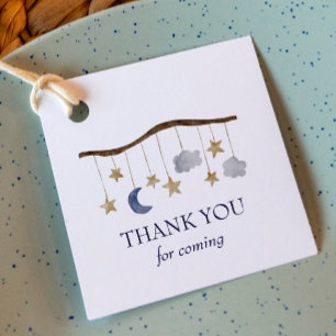 Rustic Baby Shower Night Sky Mobile Favour Tags