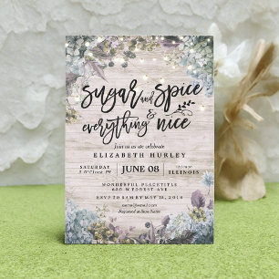 Rustic Baby Shower Sugar & Spice & Everything Nice Invitation