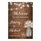 Rustic Baby's Breath Mason Jar Lights Wedding Sign
