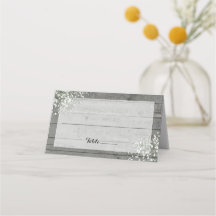 RUSTIC BABY'S BREATH PLACE CARD