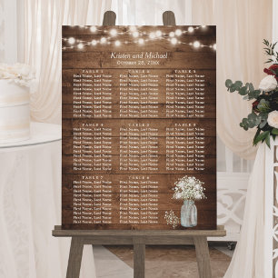 Rustic Baby's Breath String Lights Seating Chart