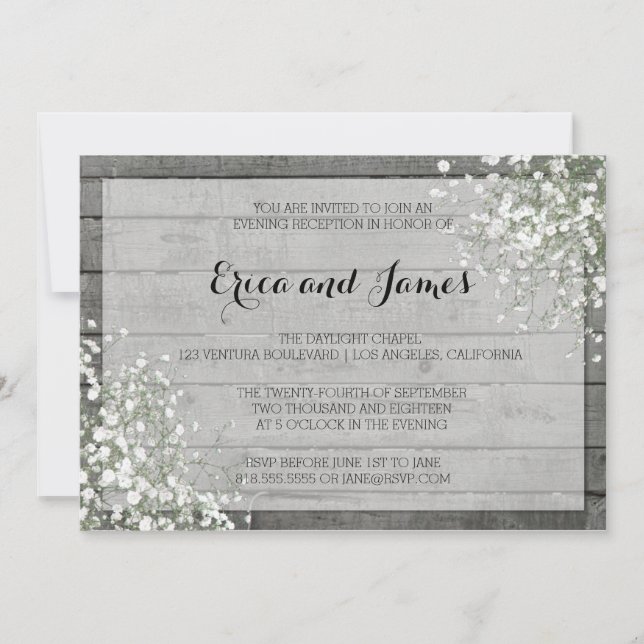 RUSTIC BABY'S EVENING INVITATION (Front)