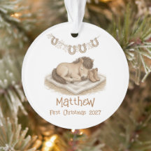 Rustic Baby's First Christmas Keepsake