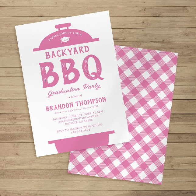 Rustic Backyard BBQ Graduation Party Invitation (Creator Uploaded)