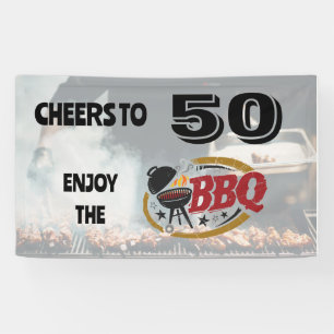 Rustic Backyard BBQ Grill Banner