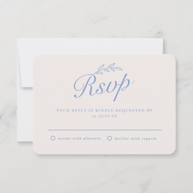 Rustic Backyard Botanical Leaf Hand Script Wedding Invitation (Front)