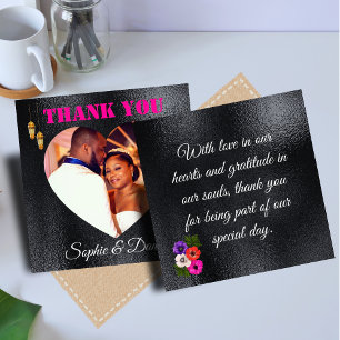 Rustic Backyard Wedding Thank You Card