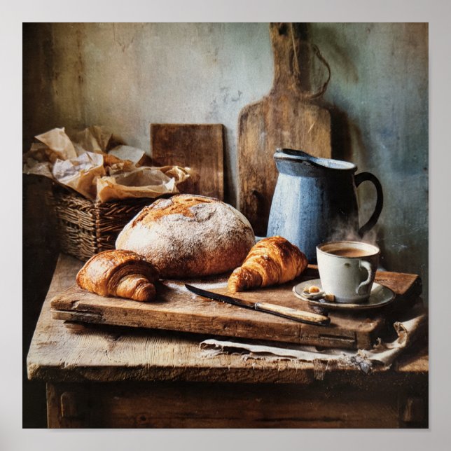 Rustic Baked Goods - Heirloom Kitchen Comfort Poster (Front)