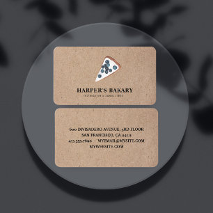 Rustic Bakery Business Card   Kraft 