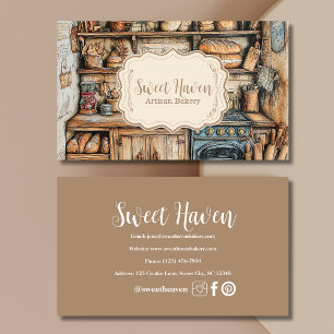Rustic Bakery Junk Journal Business Card