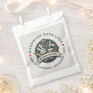 Rustic Bakery Store Pastry Dessert Sweet Cake Shop Favour Bags