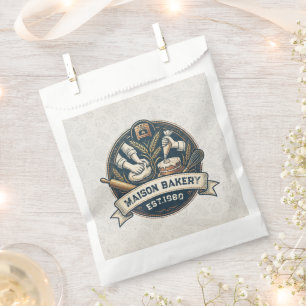 Rustic Bakery Store Pastry Dessert Sweet Cake Shop Favour Bags