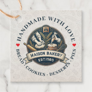 Rustic Bakery Store Pastry Dessert Sweet Cake Shop Favour Tags