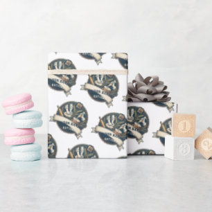 Rustic Bakery Store Pastry Dessert Sweet Cake Shop Wrapping Paper