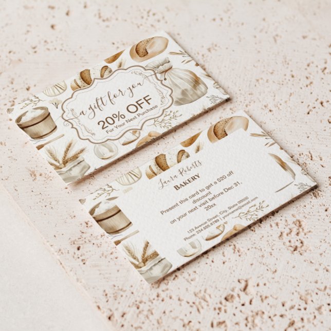 Rustic Baking Business Discount Card (Creator Uploaded)