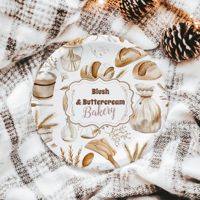 Rustic Baking Business Paper Plate (Creator Uploaded)