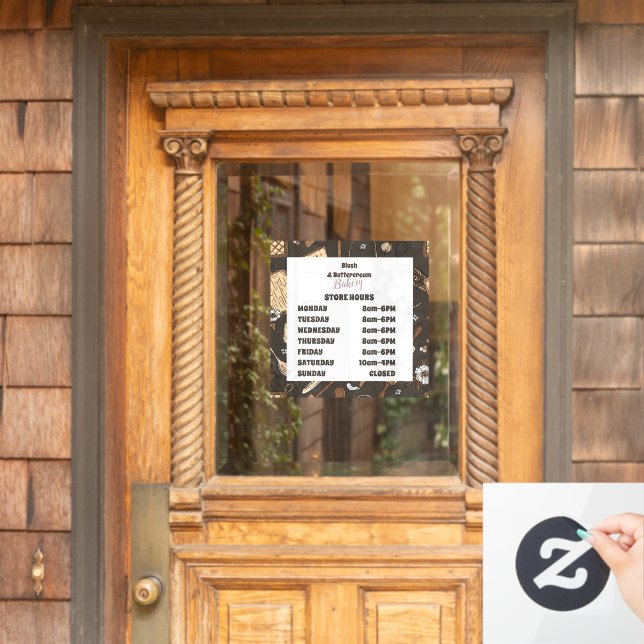 Rustic Baking Business Window Cling (Home Door)