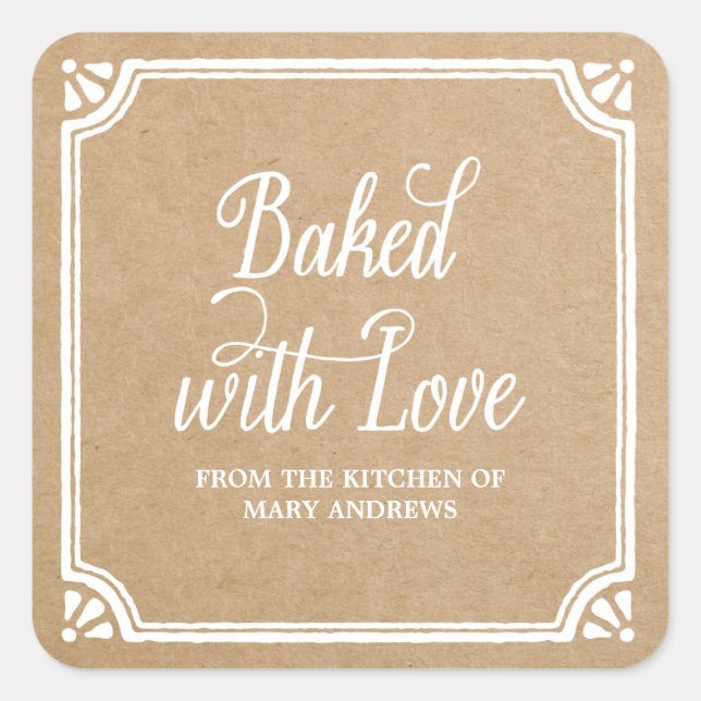 Rustic Baking | Holiday Baked Goods Stickers (Front)