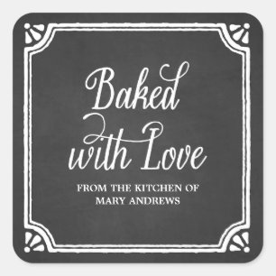 Rustic Baking Holiday Baked Goods Stickers