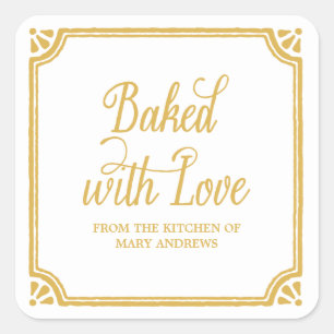 Rustic Baking Holiday Baked Goods Stickers