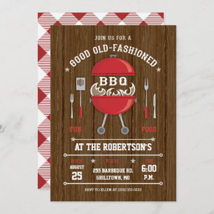 Rustic Barbecue Invitation