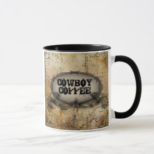 rustic barbed wire western country cowboy wedding mug