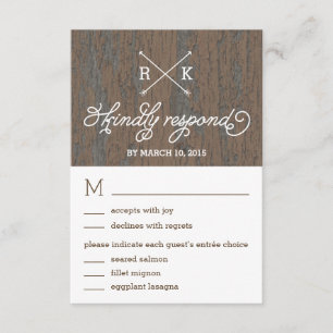 Rustic Bark Wedding Response / RSVP Cards