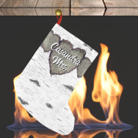 Rustic Bark Wood CarveHeart Greenery Brown