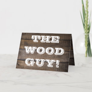 Rustic Barn Board Wood Worker Sign Carpenter Card