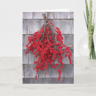 Rustic Barn Christmas Holiday Greeting Card