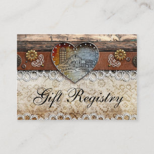 Rustic Barn Country Wedding Gift Registry Enclosure Card