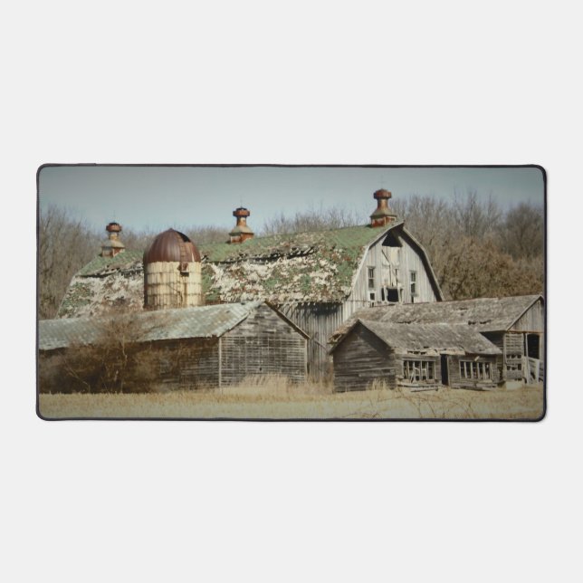 Rustic barn desk mat (Front)