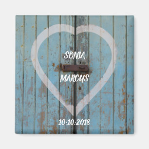 Rustic Barn door wedding Magnet