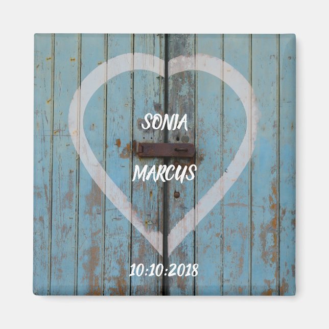 Rustic Barn door wedding Magnet (Front)