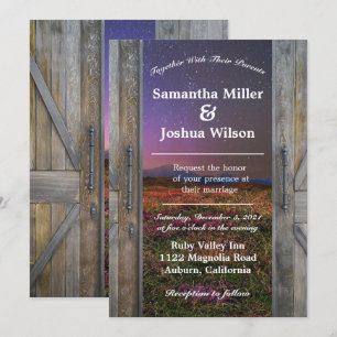 Rustic Barn Doors Wedding Invitation