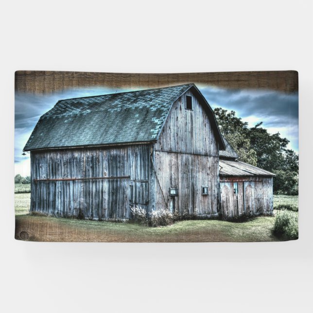 Rustic Barn Farm Truck Tractor Rooster Hen  Banner (Horizontal)
