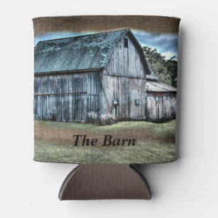 Rustic Barn Farm Truck Tractor Rooster Hen  Can Cooler