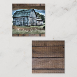 Rustic Barn Farm Truck Tractor Rooster Hen  Card