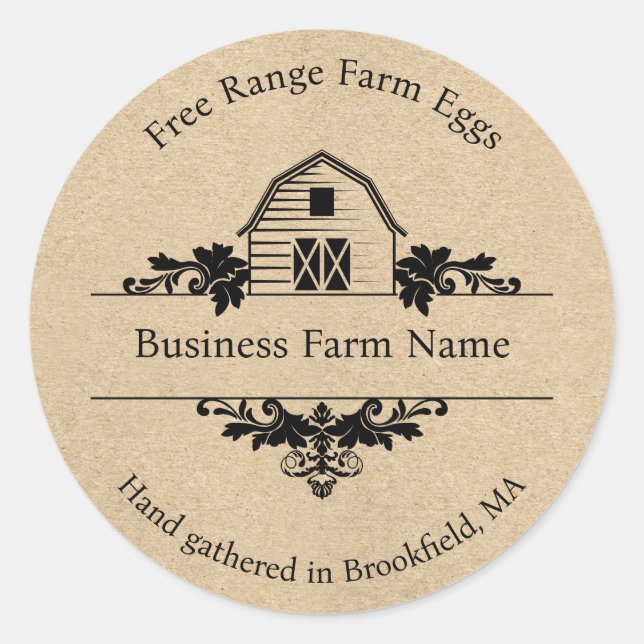 Rustic Barn Farmhouse Product Label (Front)