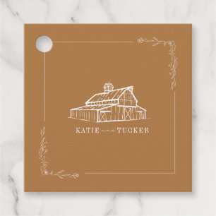 Rustic Barn Goldenrod Farm Fall Wedding Favour Tags