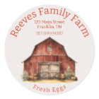 Rustic Barn Homestead Egg Label Sticker
