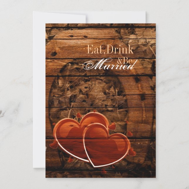 Rustic Barn Horseshoe Wedding Rehearsal Dinner Invitation (Back)