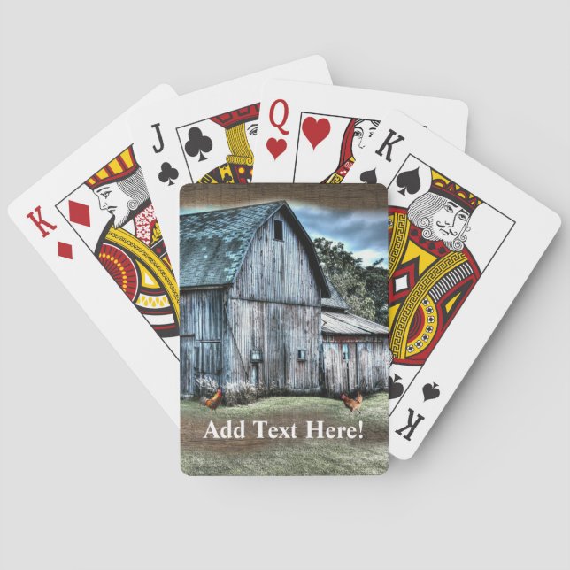 Rustic Barn Playing Cards (Back)