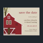 Rustic Barn Save The Date Card<br><div class="desc">Your wedding will not be as special without the right people there. Request the special people in your life to save the date for your big day with this fun,  modern,  and romantic Rustic Barn save the date card from Berry Berry Sweet. Matching wedding suite available. 
 Design © berryberrysweet.com</div>