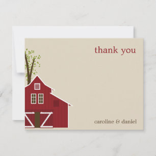 Rustic Barn Thank You Card