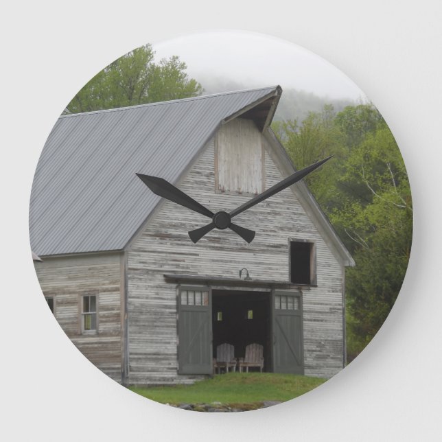 Rustic Barn- Vermont Large Clock (Front)