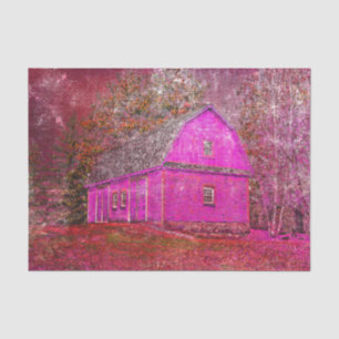 Rustic Barn Vintage Pink Red Distressed Texture Tissue Paper