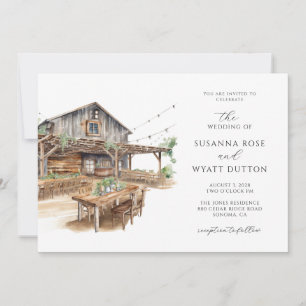 Rustic Barn Wedding Invitation
