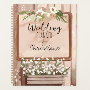 Rustic Barn Wedding Planner Photo & Name Design